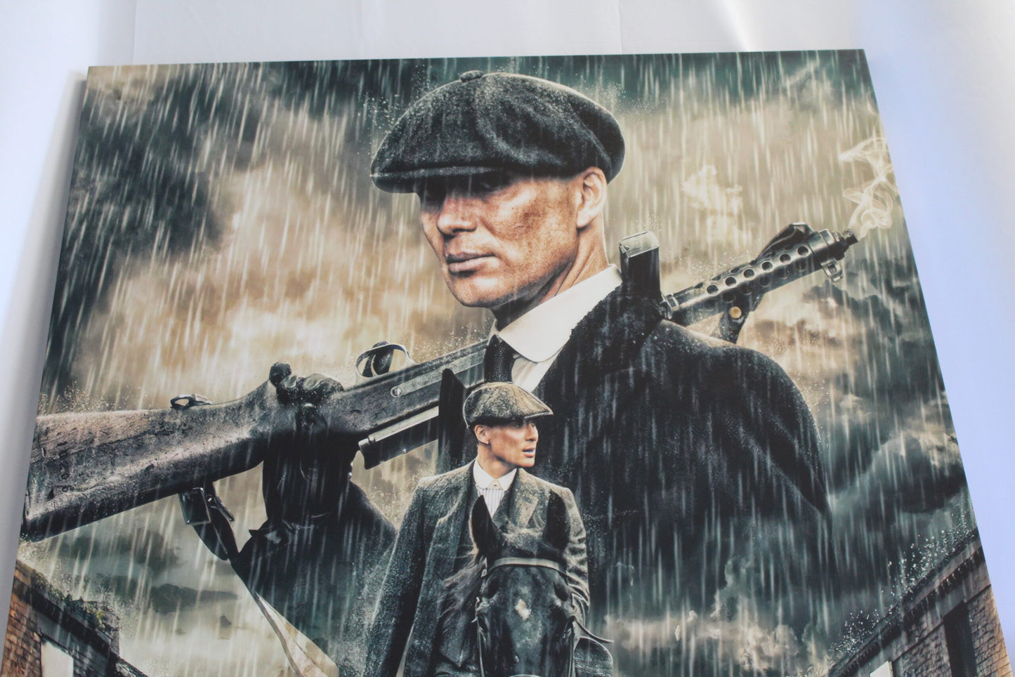 Giant Peaky Blinders Tommy Character on Horse Stretched Canvas Painting 70 x 45