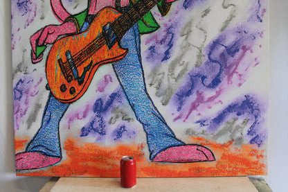 Cartoon Pink Panther Stretched Ready to Hang Canvas Large Painting 70 x 45