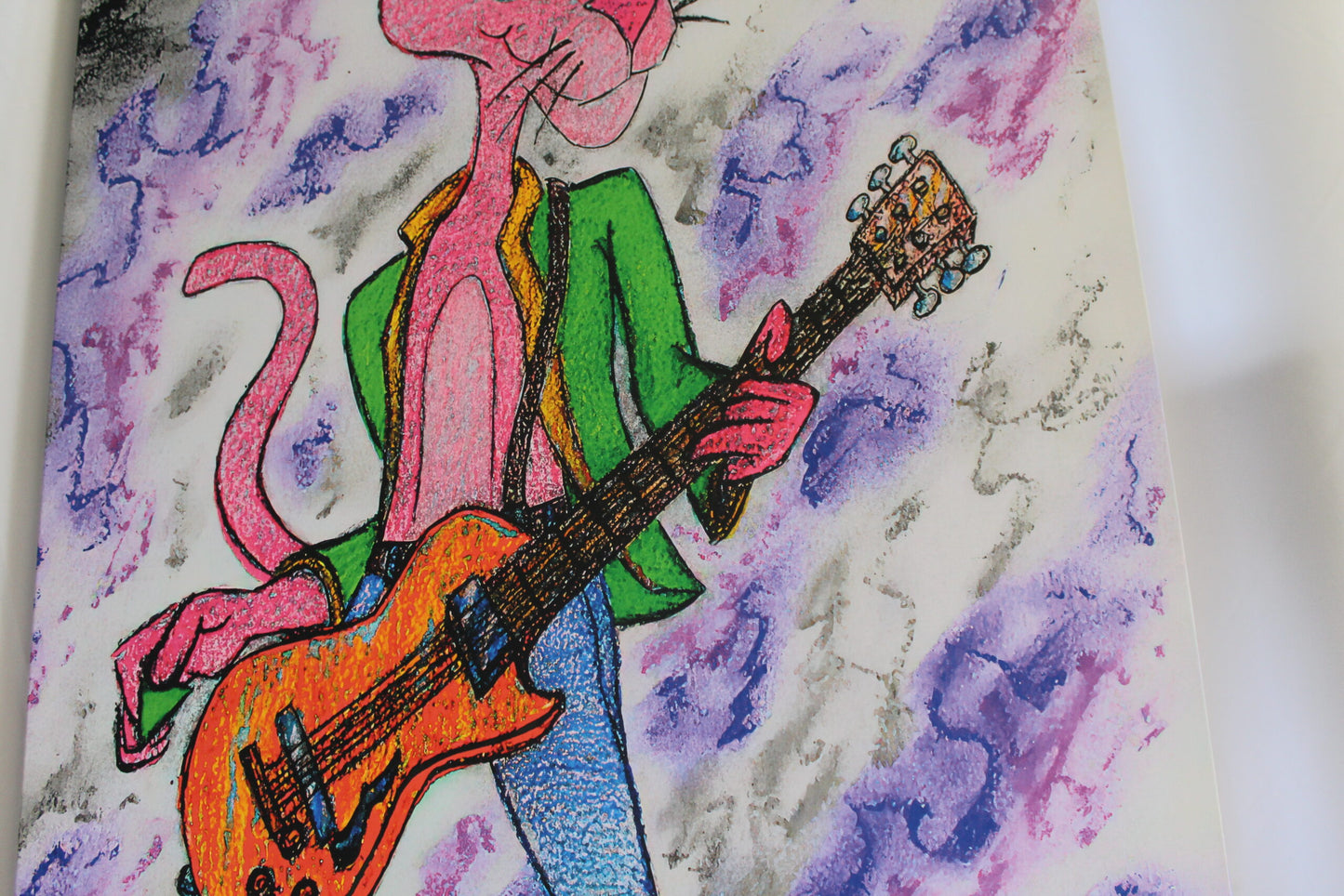 Cartoon Pink Panther Stretched Ready to Hang Canvas Large Painting 70 x 45