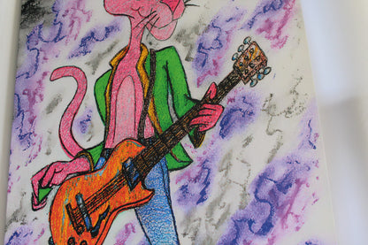 Cartoon Pink Panther Stretched Ready to Hang Canvas Large Painting 70 x 45