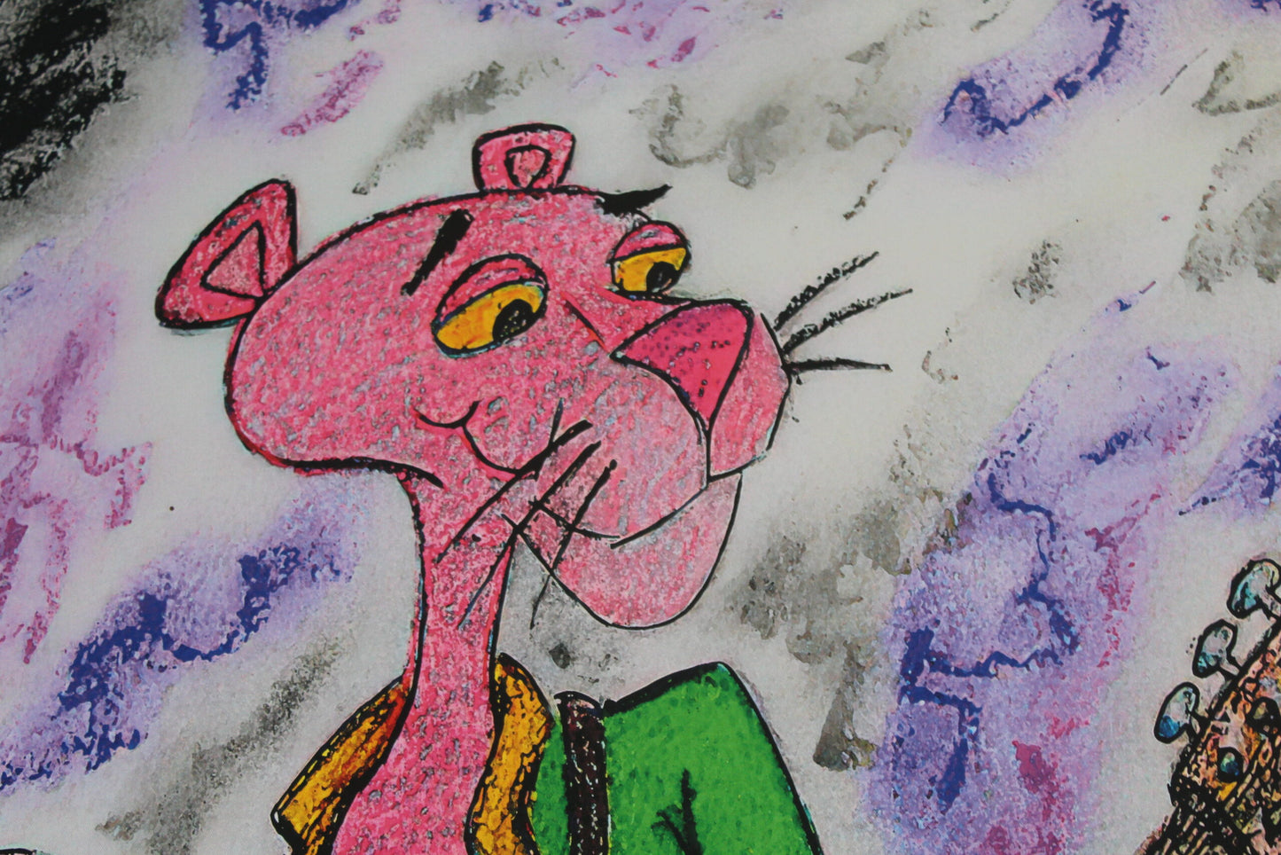 Cartoon Pink Panther Stretched Ready to Hang Canvas Large Painting 70 x 45