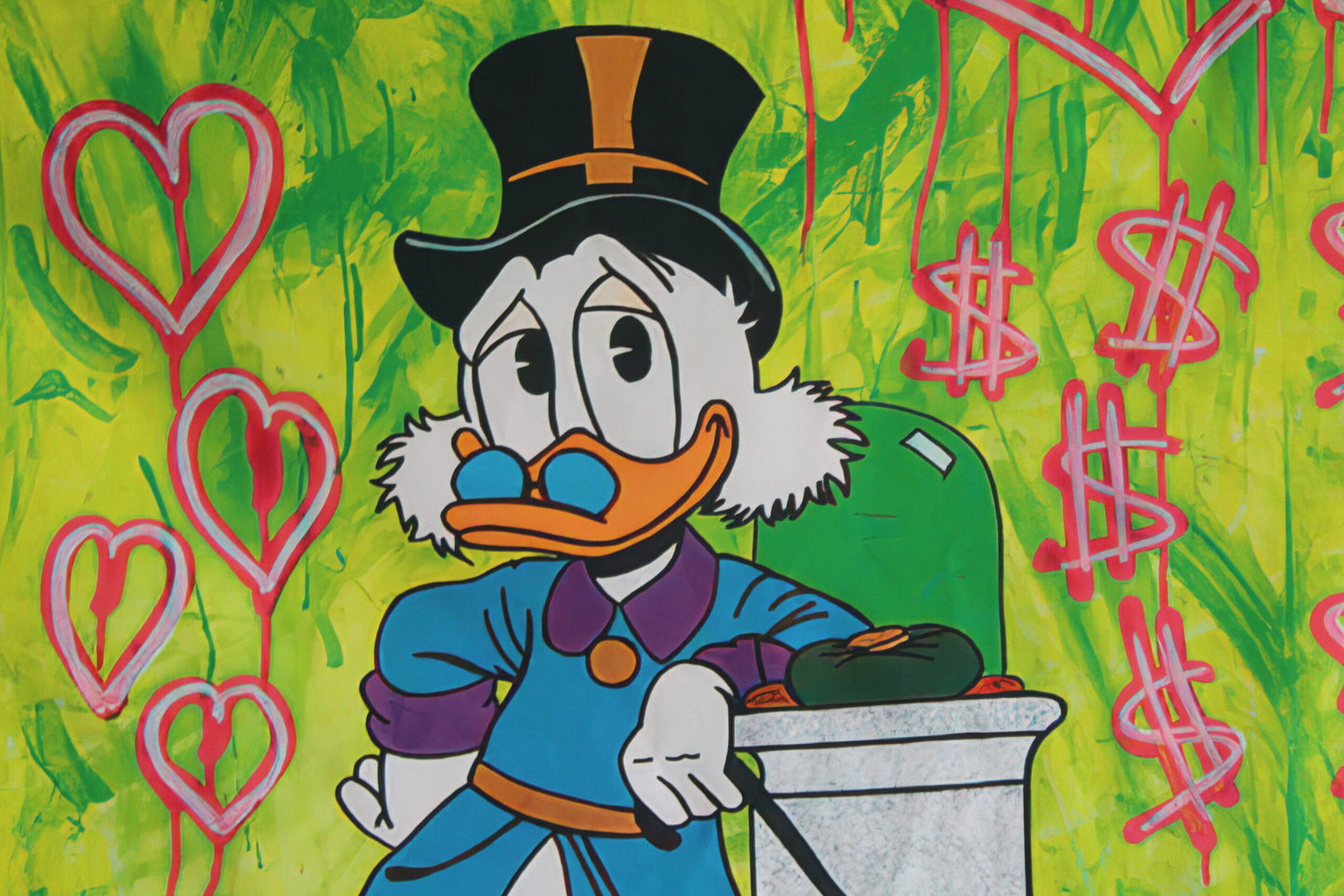 Giant Modern Donald Duck Unframed Rolled Canvas 52 x 54