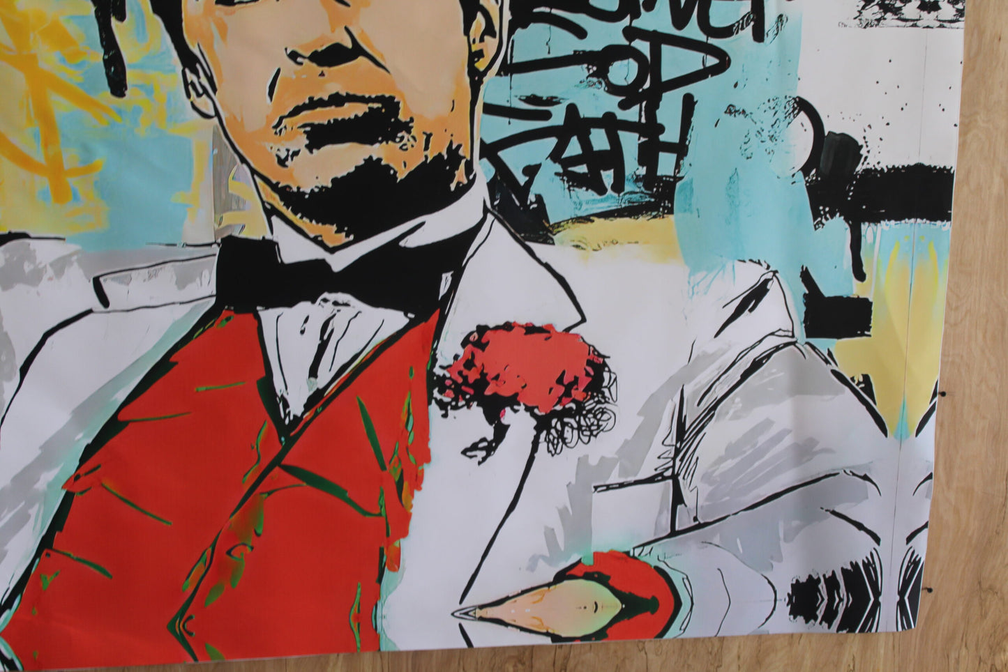 Giant Al Pacino in Scarface Graffiti Art Unframed Canvas 52 x 75