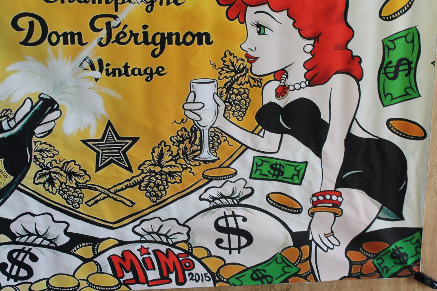 Monopoly Man Dom Perignon ChampagneUnframed Giant Canvas 49 x 70