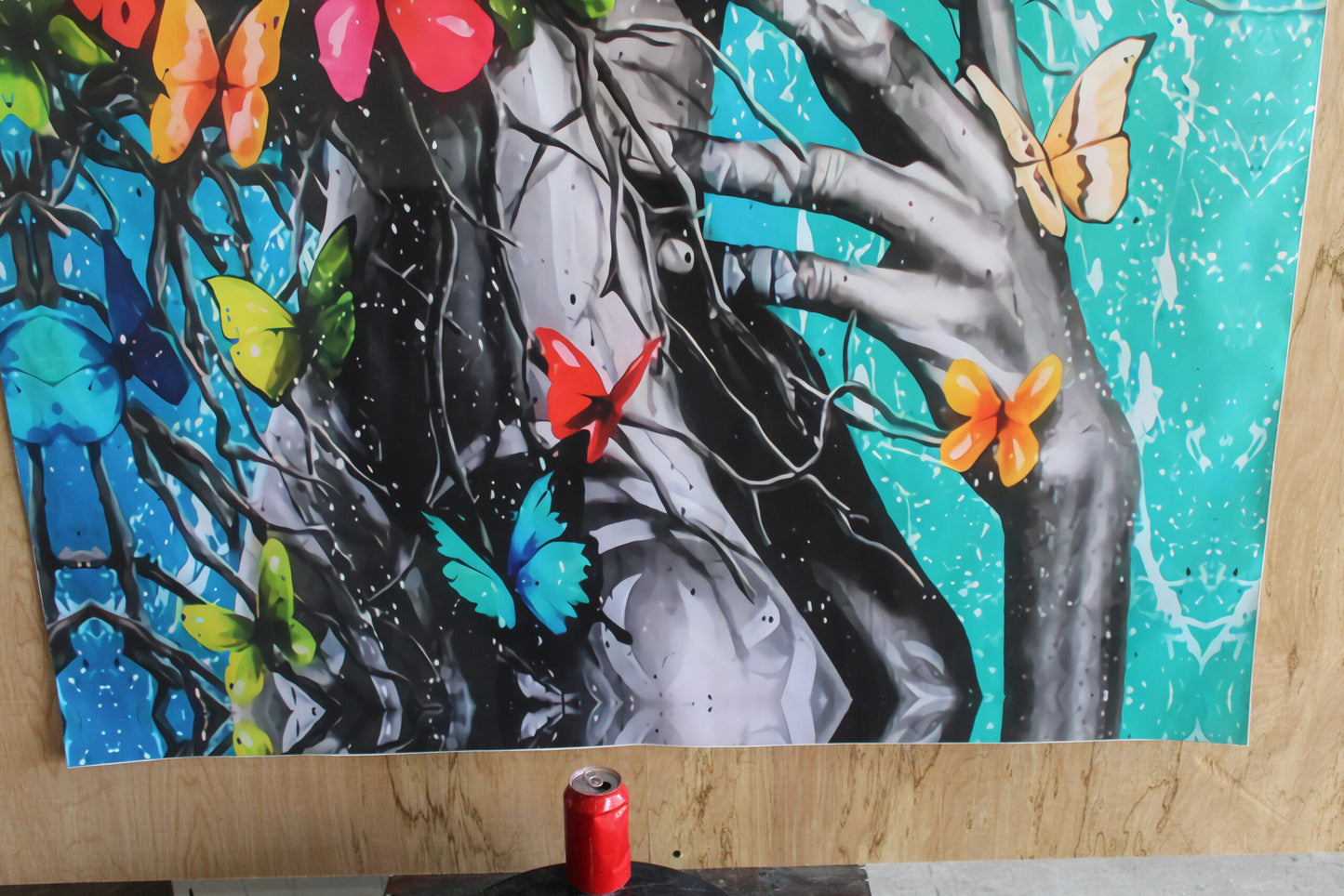 Giant Graceful Butterfly Woman Unframed Canvas 52 x 74