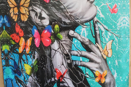 Giant Graceful Butterfly Woman Unframed Canvas 52 x 74