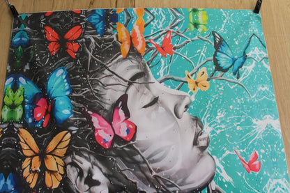 Giant Graceful Butterfly Woman Unframed Canvas 52 x 74