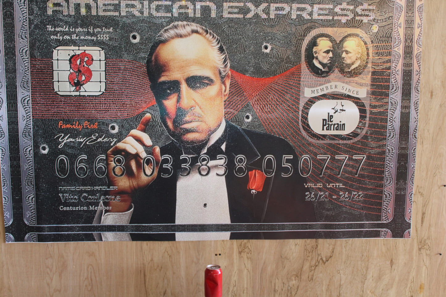 Giant Modern Don Carleon Credit Card Backdrop Unframed Canvas 43 x 64