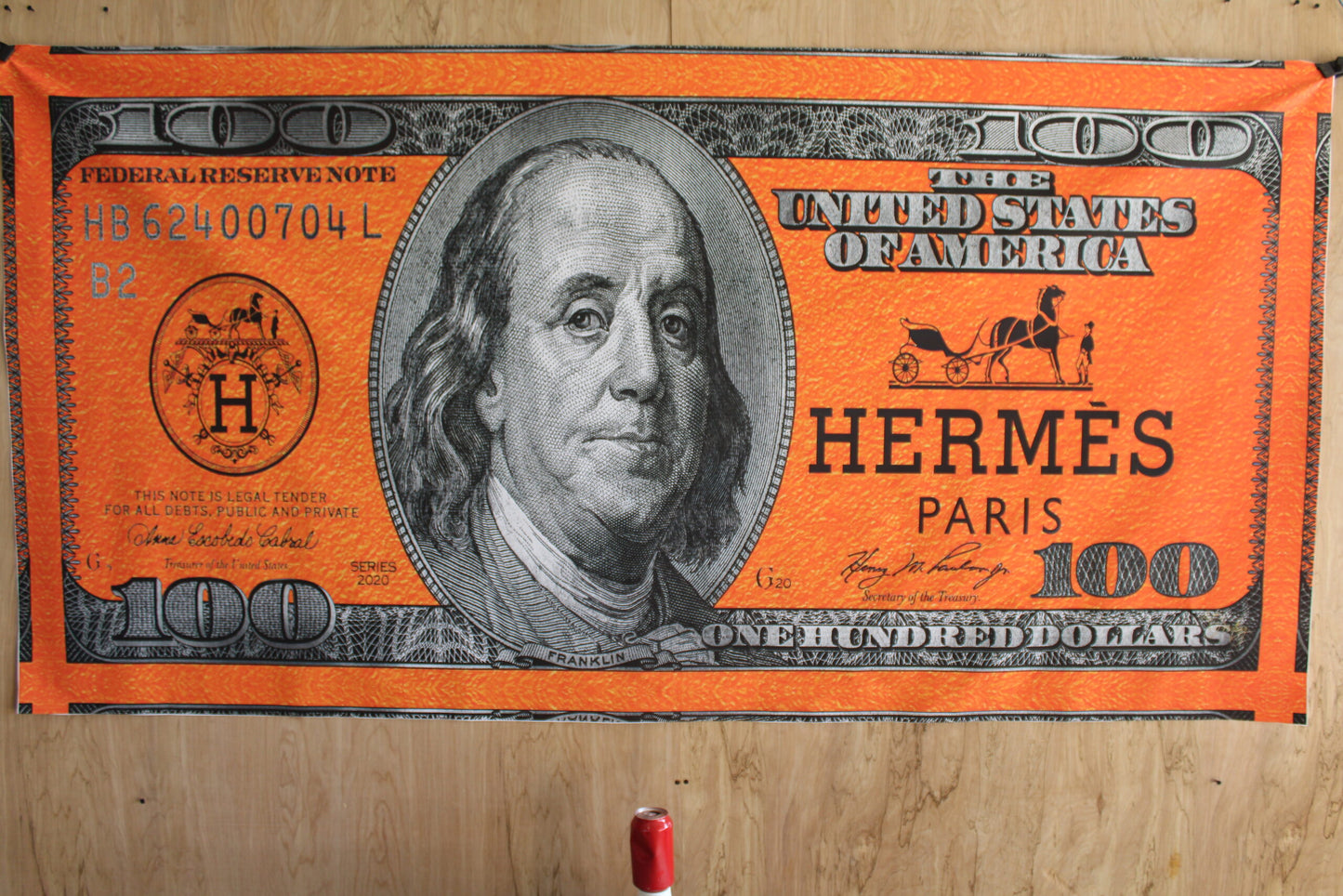 Modern Hernes Design Dollar Sign Unframed Rolled Canvas 44 x 86