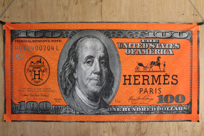 Modern Hernes Design Dollar Sign Unframed Rolled Canvas 44 x 86