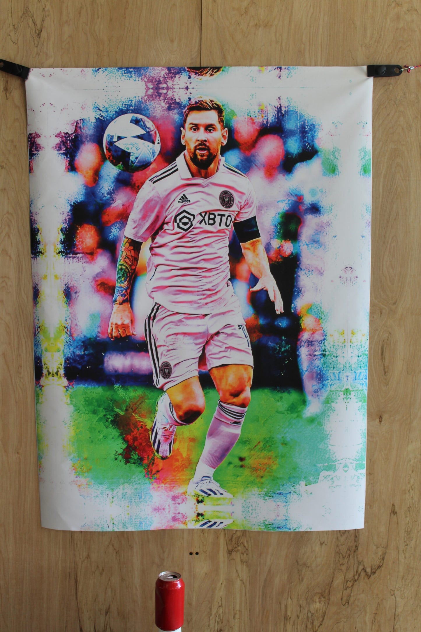 Colorful Lionel Messi Soccer Player Unframed Rolled Canvas 32 x 44