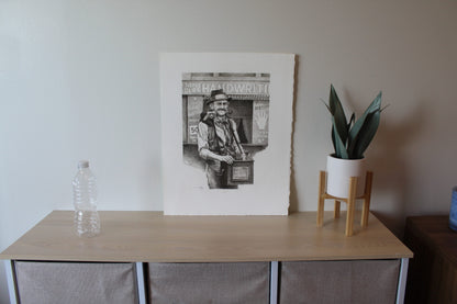 Fortunes by Emanuel Schary Lithograph Black and White 10 x 14