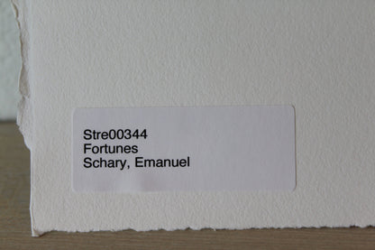 Fortunes by Emanuel Schary Lithograph Black and White 10 x 14