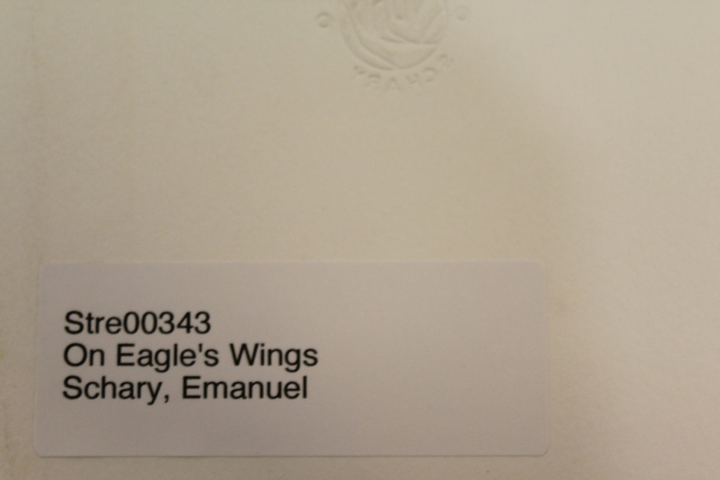 On Eagles Wings by Emanuel Schary Black and White Lithograph 9 x 11