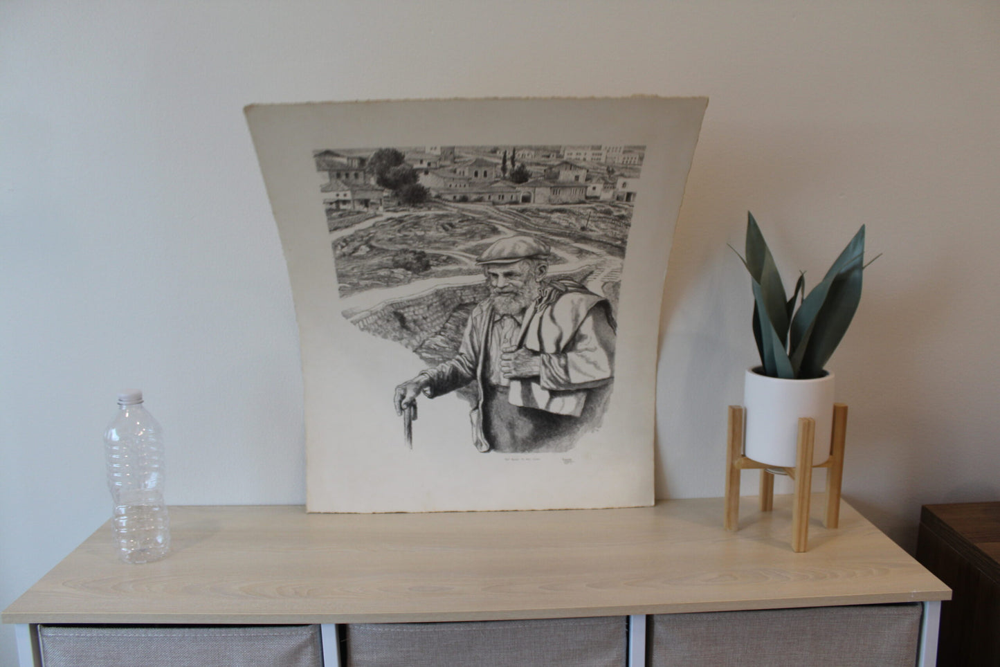 The Road To Mt. Zion Black and White Lithograph 14 x 18