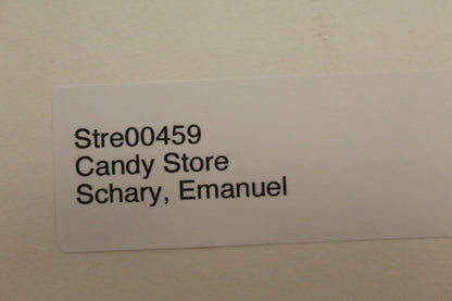 Candy Store by Emanuel Schary Black and White Lithograph 12 x 16