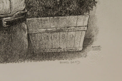 Brass Band by Emanuel Schary Black and White Lithograph 18 x 14