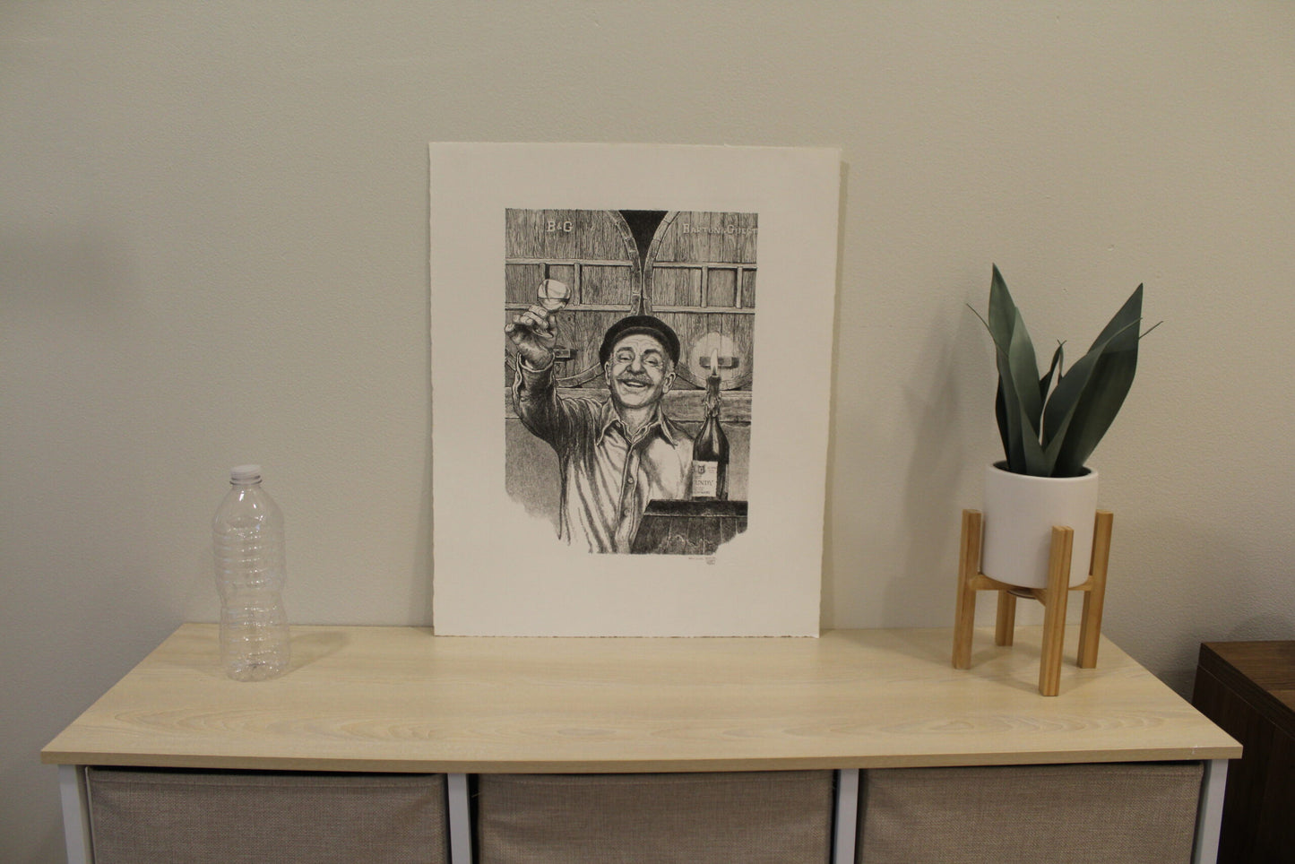 New Wine by Emanuel Schary Lithograph 10 x 14