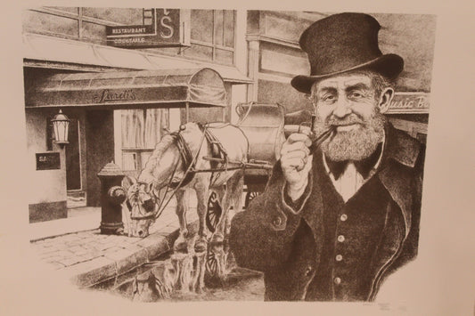 Sardis by Emanuel Schary Black and White Lithograph 16 x 12