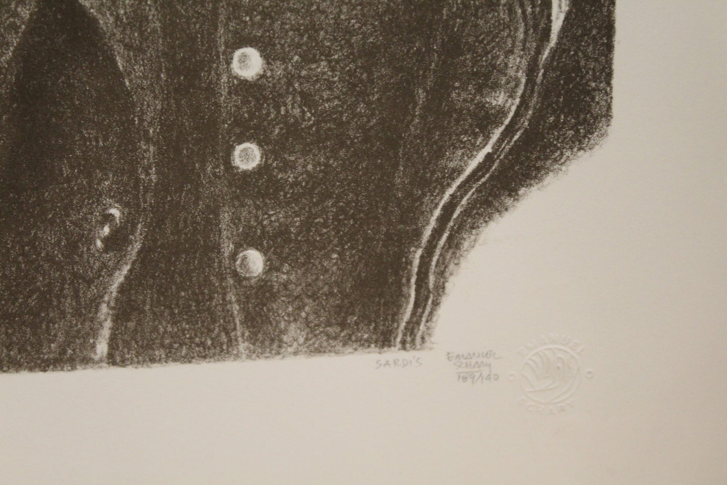 Sardis by Emanuel Schary Black and White Lithograph 16 x 12