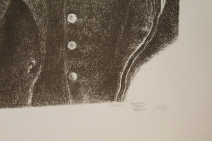 Sardis by Emanuel Schary Black and White Lithograph 16 x 12