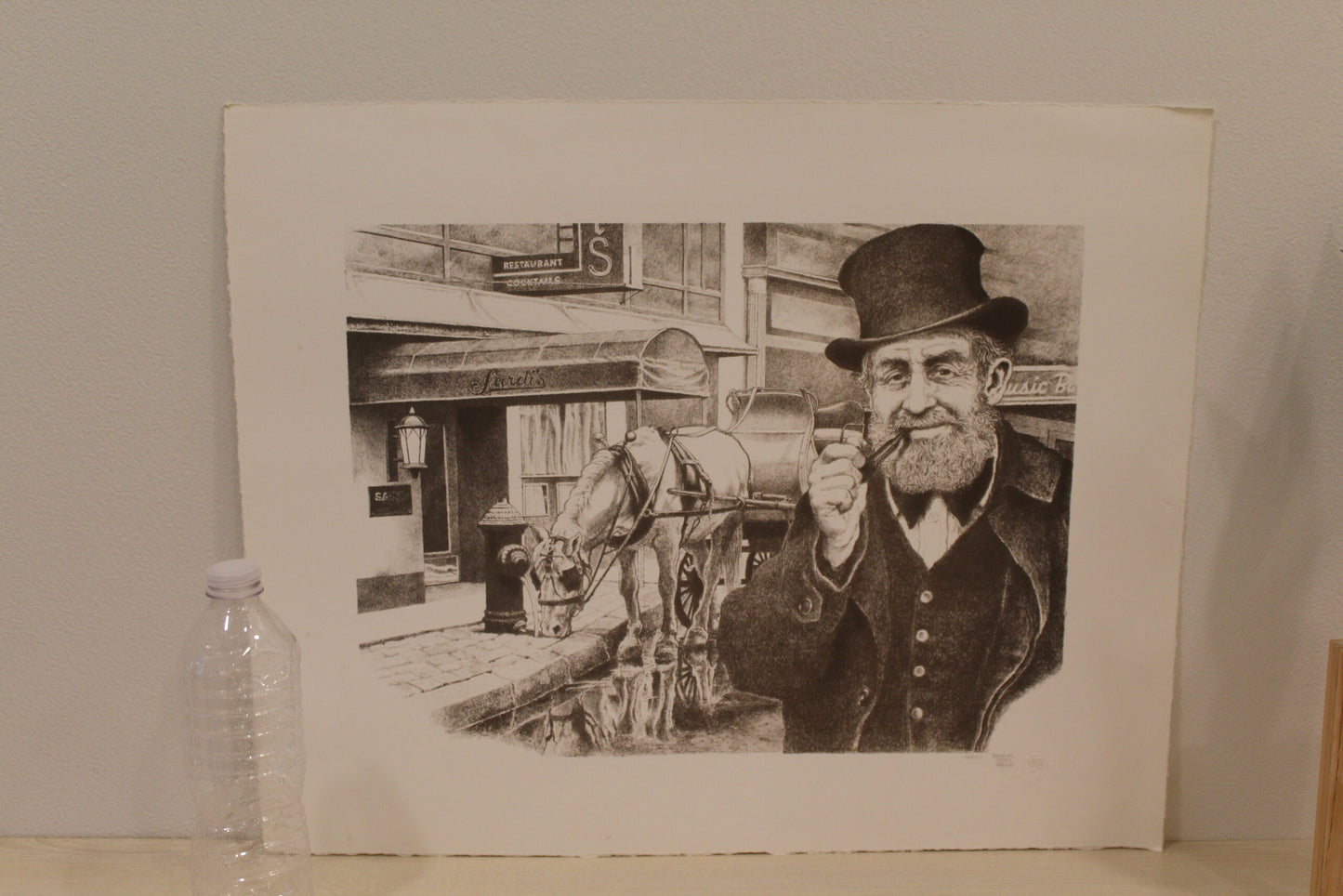Sardis by Emanuel Schary Black and White Lithograph 16 x 12