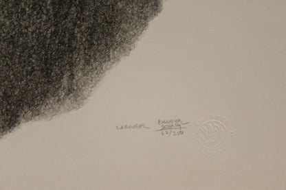 Carousel by Emanuel Schary Black and White Lithograph 12 x 16