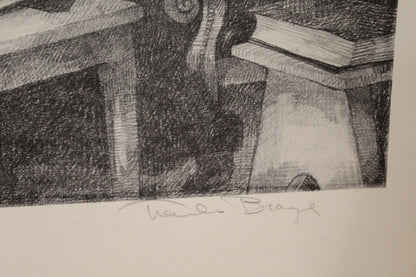 Midrash by Charles Bragg Monochromatic Lithograph 20 x 14