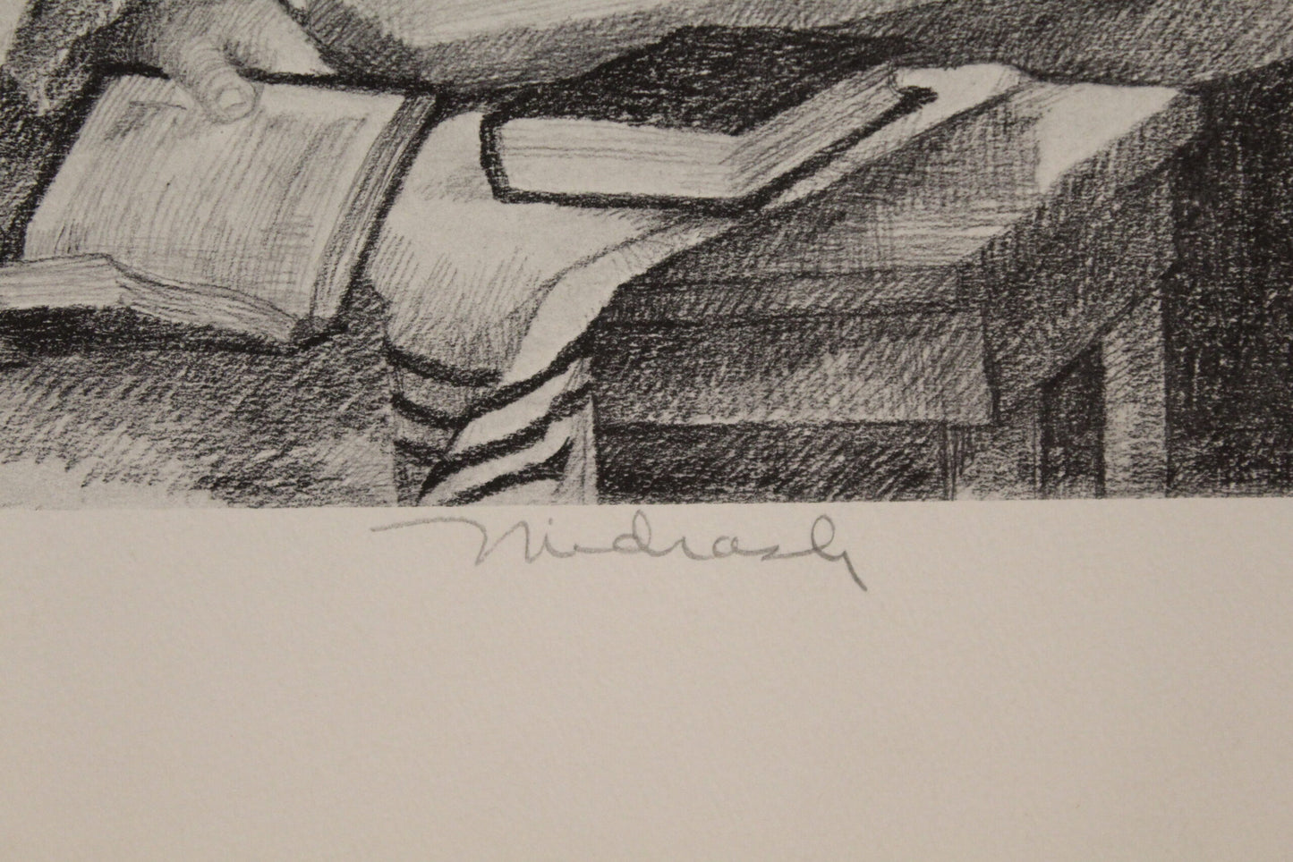 Midrash by Charles Bragg Monochromatic Lithograph 20 x 14