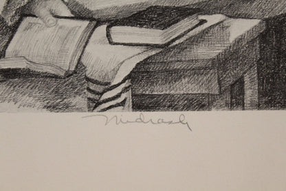 Midrash by Charles Bragg Monochromatic Lithograph 20 x 14