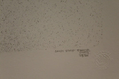Candy Store by Emanuel Schary Black and White Lithograph 12 x 16