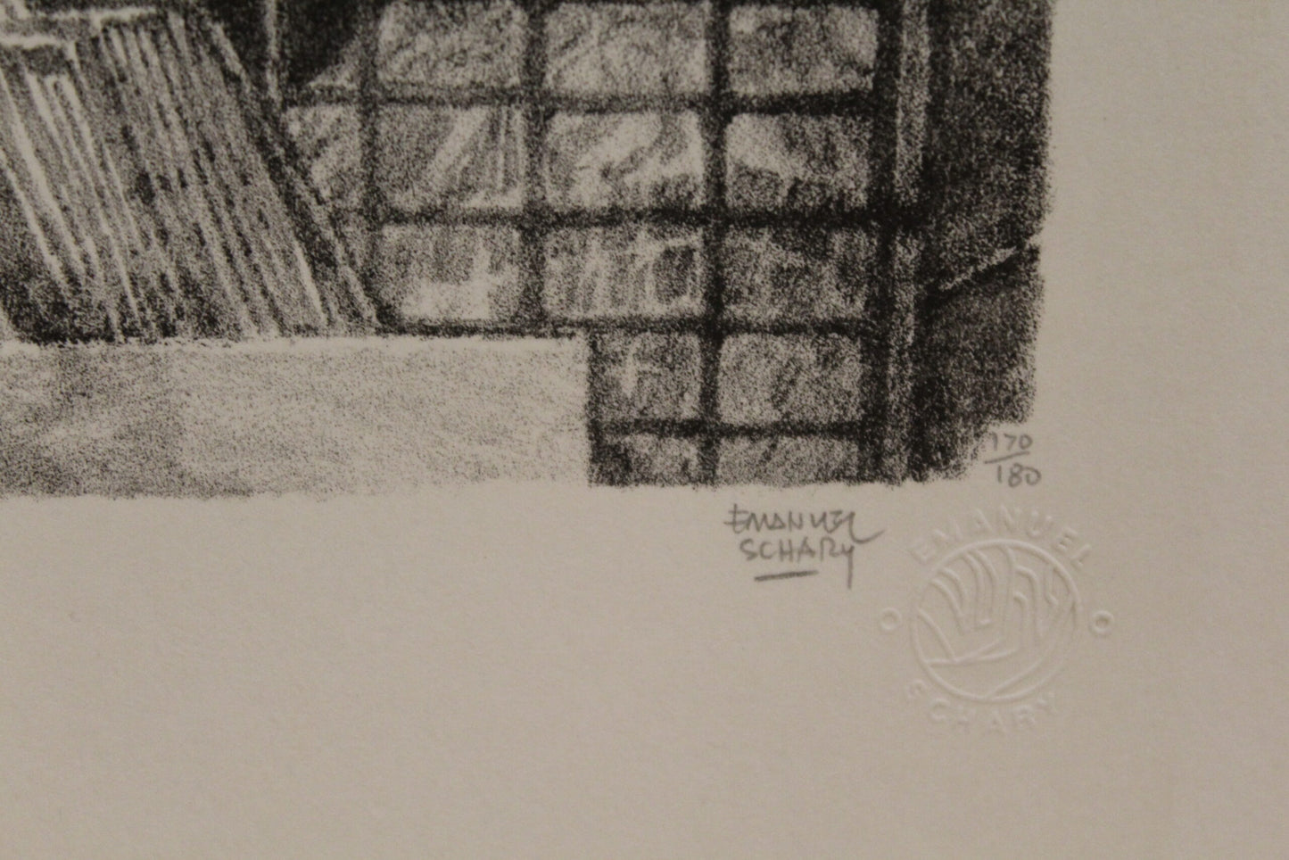 Herald Square by Emanuel Schary Black and White Lithograph 10 x 14
