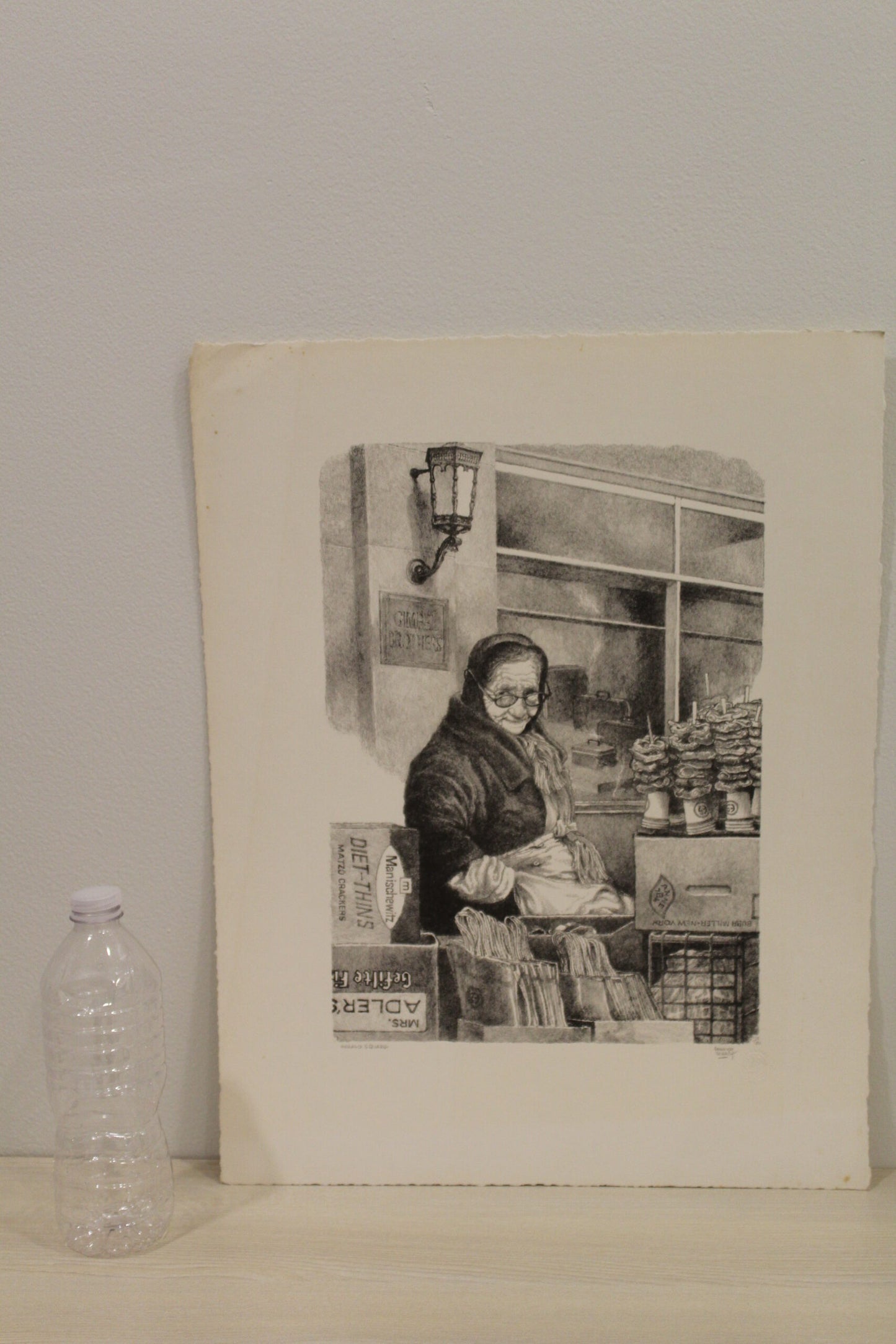 Herald Square by Emanuel Schary Black and White Lithograph 10 x 14