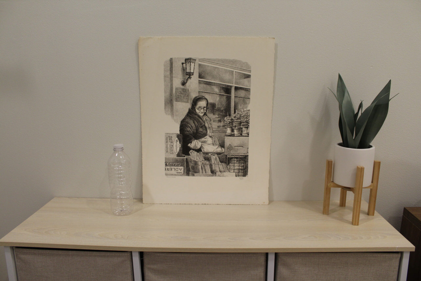 Herald Square by Emanuel Schary Black and White Lithograph 10 x 14