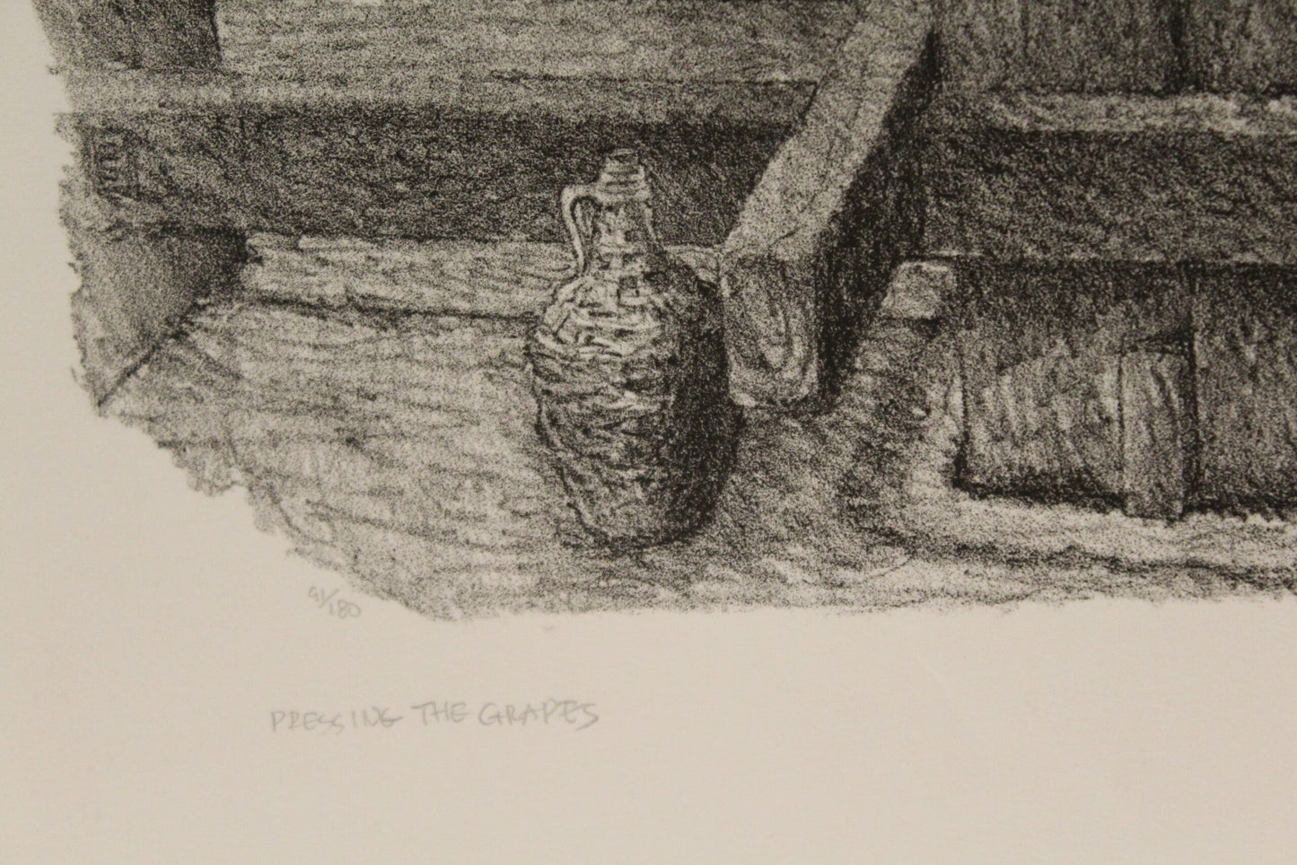 Pressing The Grapes by Emanuel Schary Lithograph 11 x 13