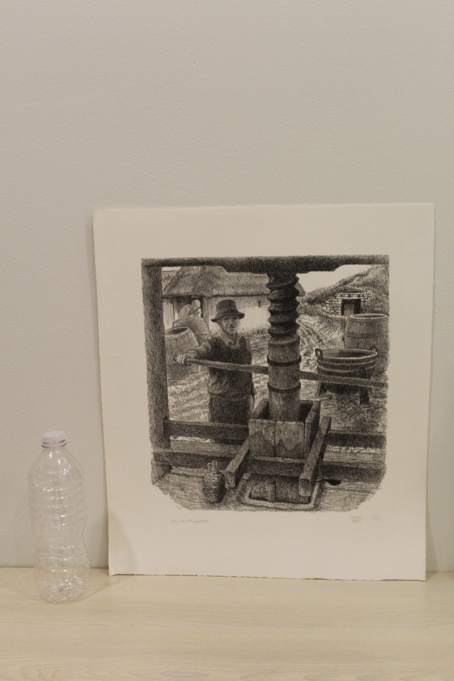 Pressing The Grapes by Emanuel Schary Lithograph 11 x 13