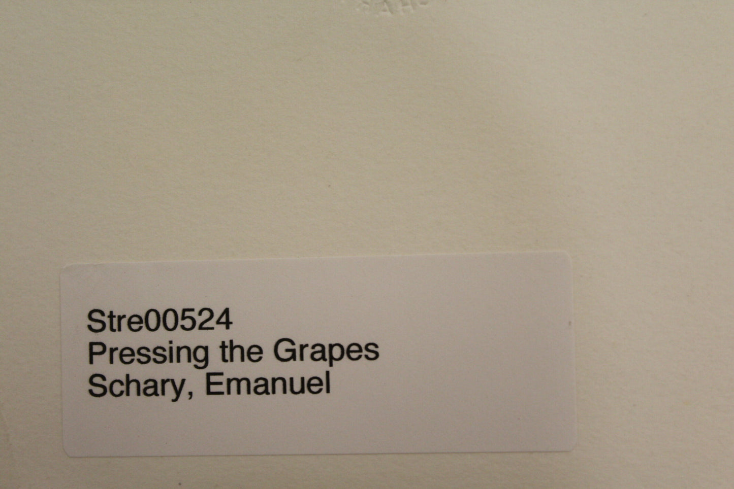 Pressing The Grapes by Emanuel Schary Lithograph 11 x 13