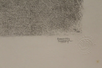 Nifao Emanuel Schary “Sweet Yesterdays” Lithograph – Limited Edition Judaica Black & White Fine Art, Nostalgic Reflection 10 x 14