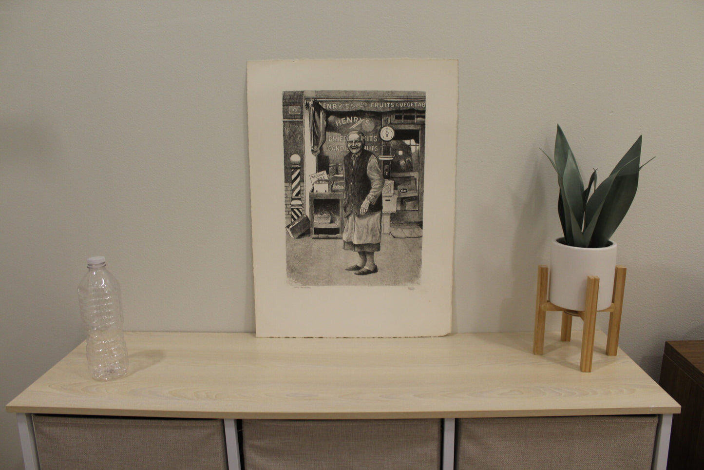 Nifao Emanuel Schary “Sweet Yesterdays” Lithograph – Limited Edition Judaica Black & White Fine Art, Nostalgic Reflection 10 x 14