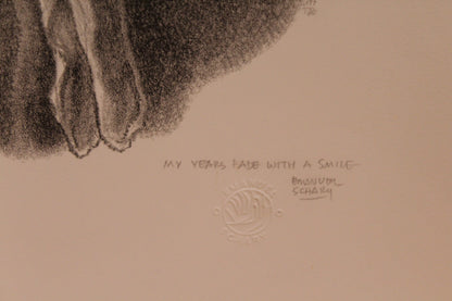 Remembering and My Years Fade With A Smile Emanuel Schary Lithograph 14 x 8