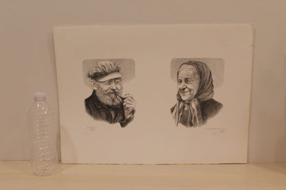 Remembering and My Years Fade With A Smile Emanuel Schary Lithograph 14 x 8