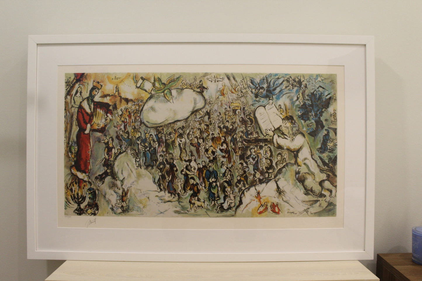 Marc Chagall Painting Biblical Scenes of Exodus 36 x 19