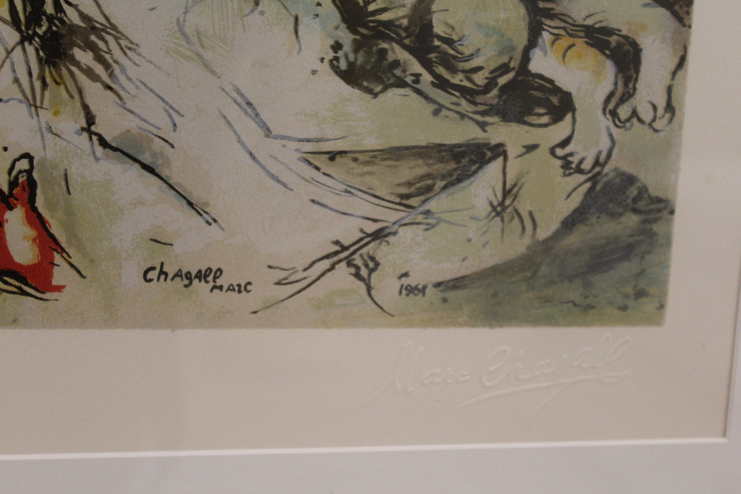 Marc Chagall Painting Biblical Scenes of Exodus 36 x 19