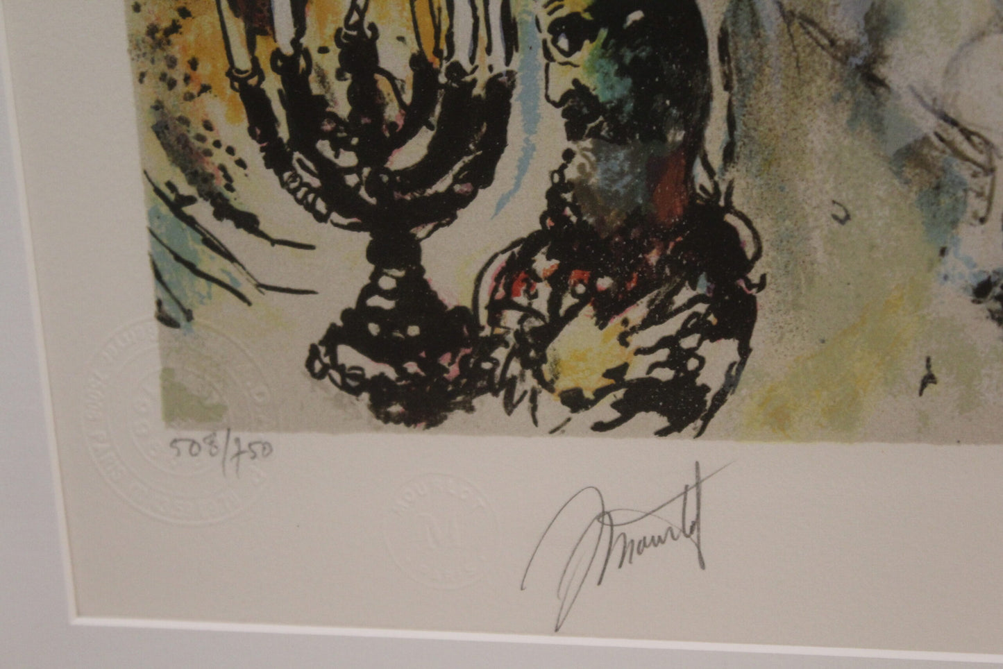 Marc Chagall Painting Biblical Scenes of Exodus 36 x 19