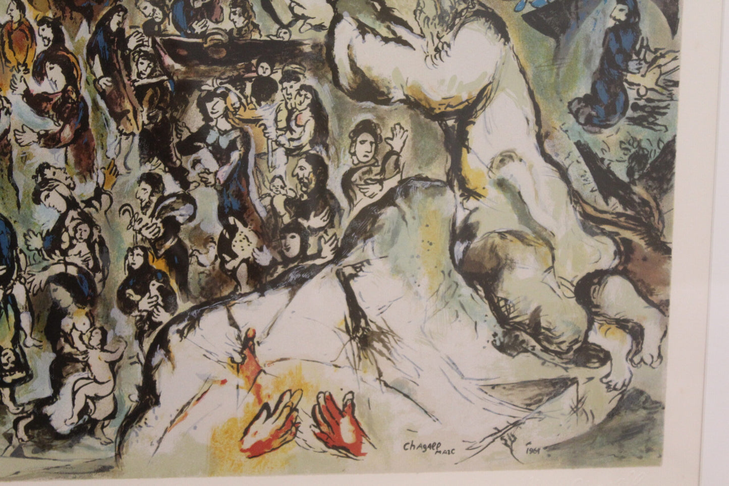 Marc Chagall Painting Biblical Scenes of Exodus 36 x 19