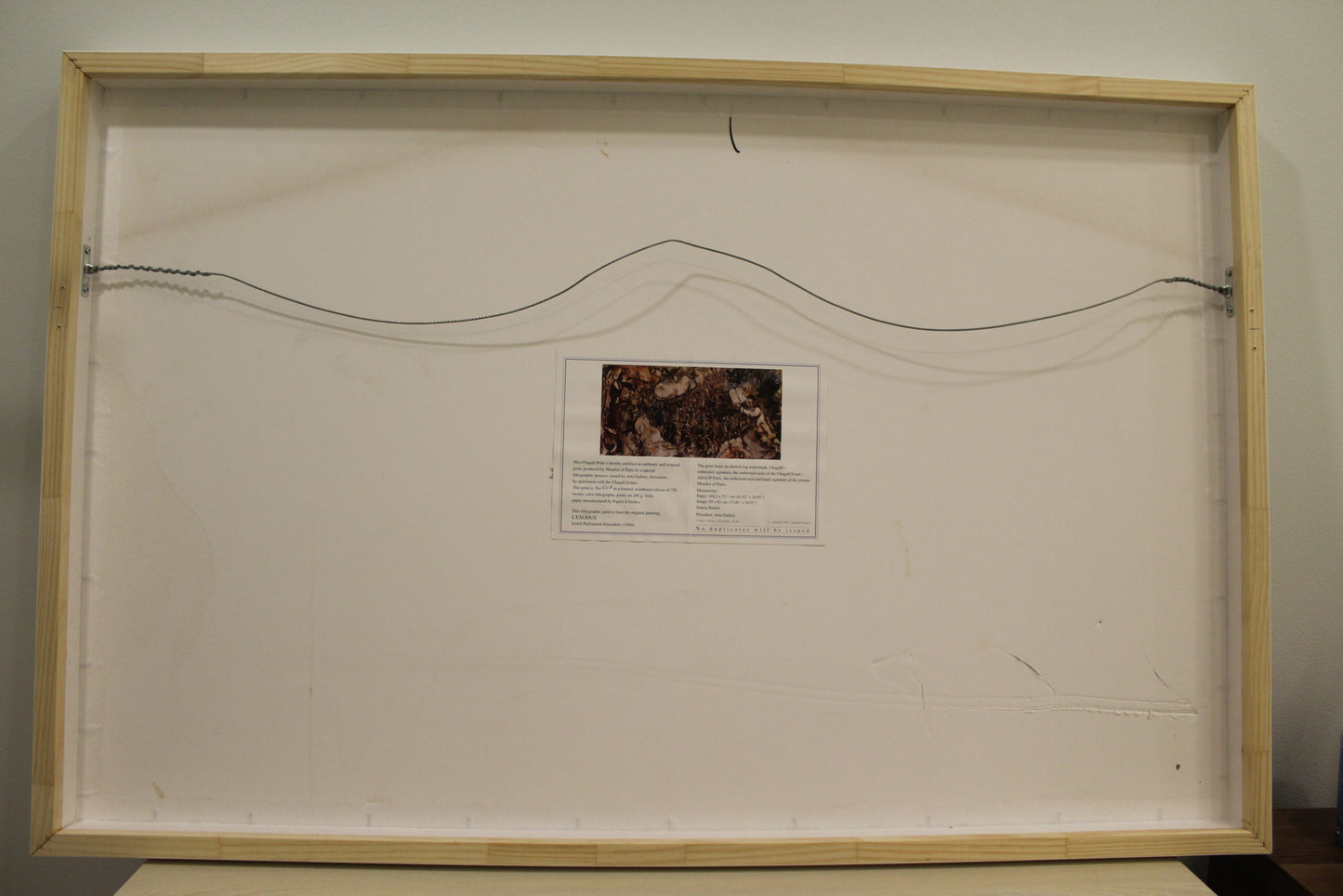 Marc Chagall Painting Biblical Scenes of Exodus 36 x 19