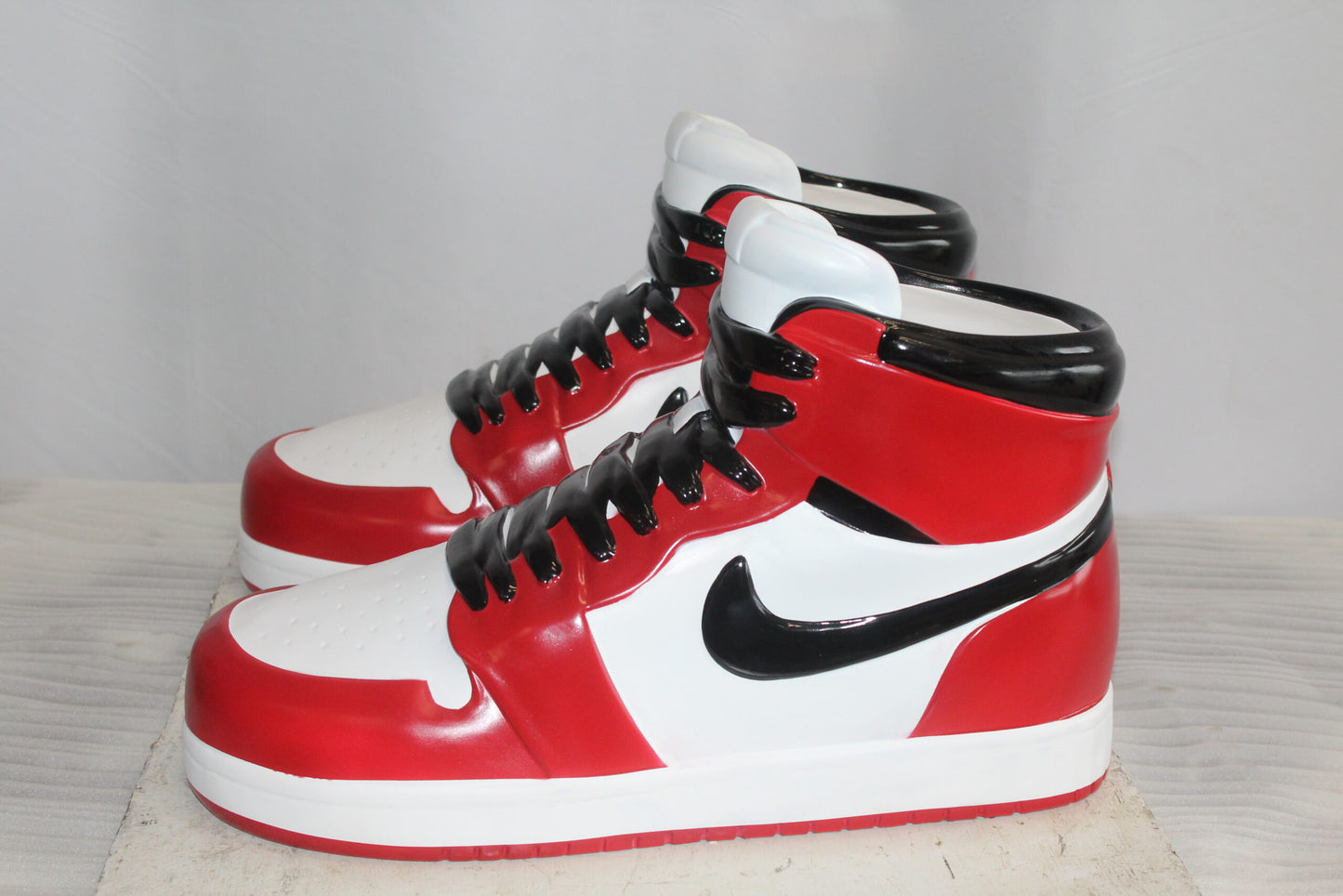 Oversized Red and White Nike Dunk Resin Statue 19" x 7" x 12"H
