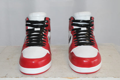Oversized Red and White Nike Dunk Resin Statue 19" x 7" x 12"H