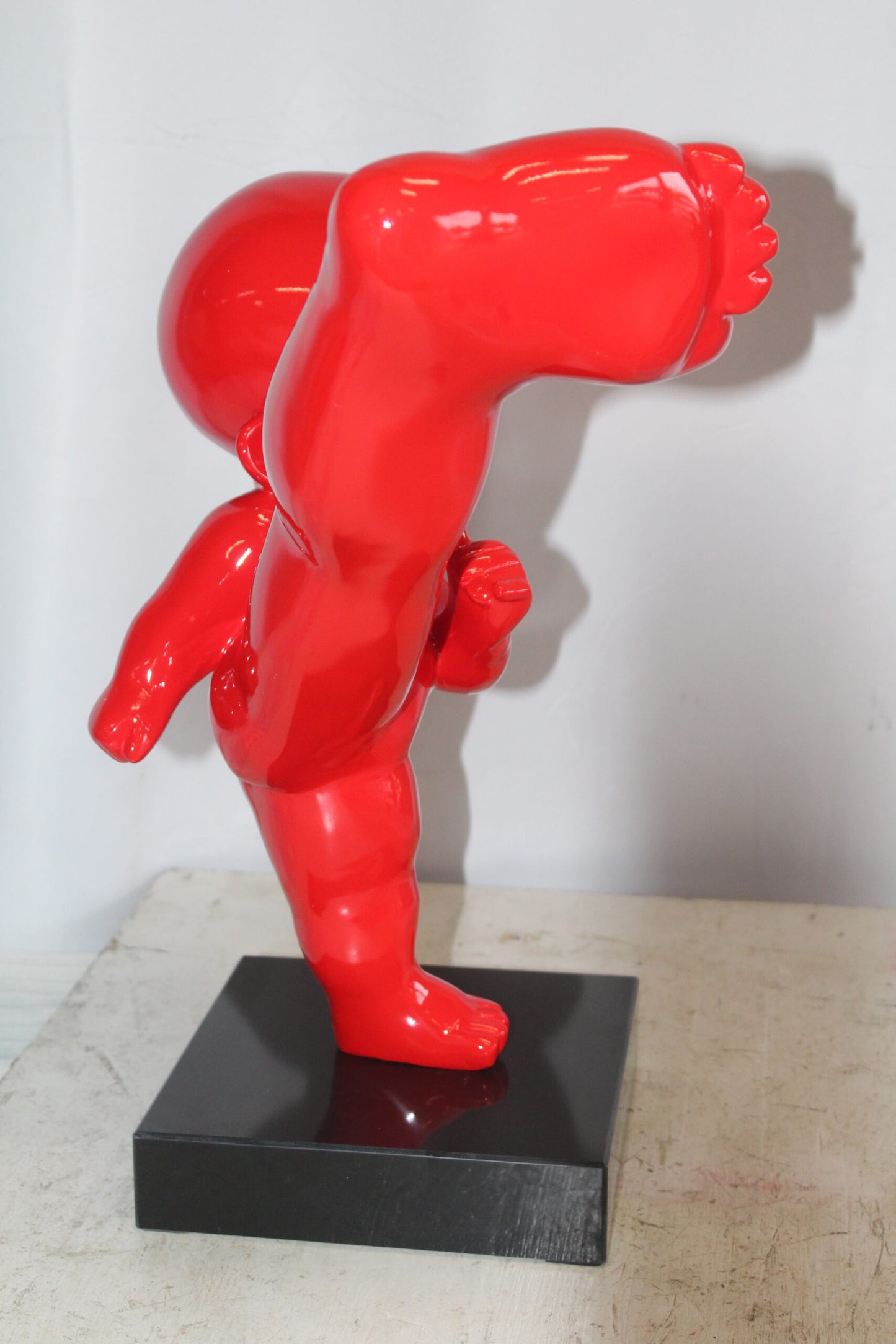 Karate Kid in Motion Red Resin Statue 18" x 8" x 20"H