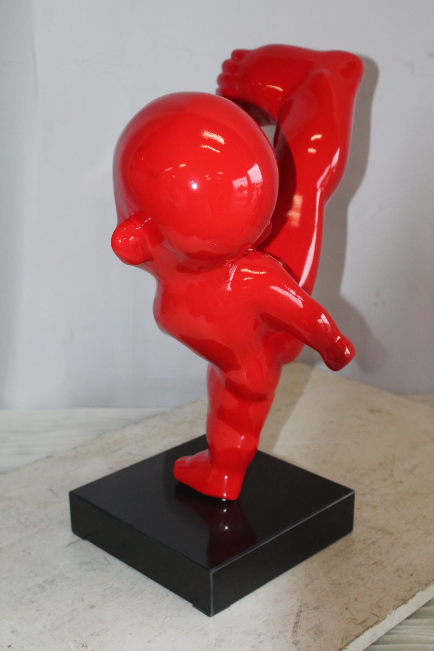 Karate Kid in Motion Red Resin Statue 18" x 8" x 20"H
